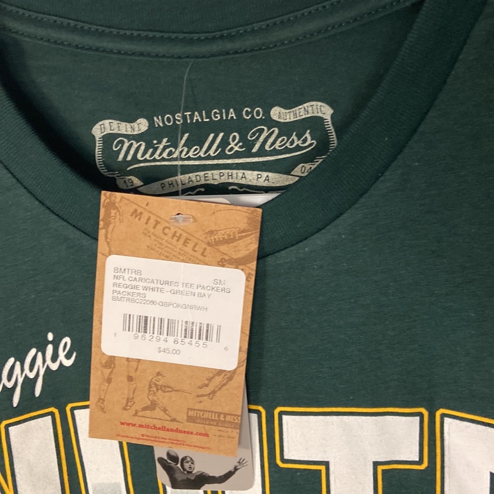 Mitchell and Ness Caricatures Tee Green Bay Packers Reggie White - Picture 6 of 7